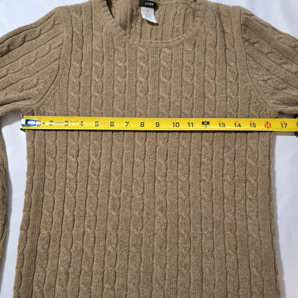 J. Crew Women's Merino Blend Cable Knit Sweater - Tan Size Medium